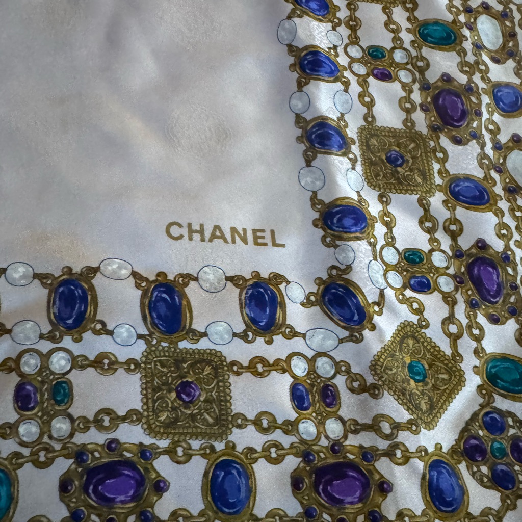 Showstopper Chanel Large Silk Scarf Pale Pink